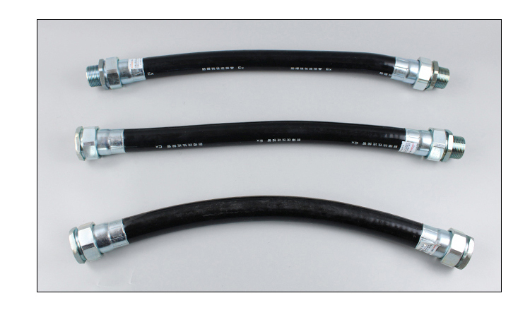 ATEX Flexible Conduit Explosion-Proof Flexible Rubber Hose Threaded Metal Connection Custom Cutting Service
