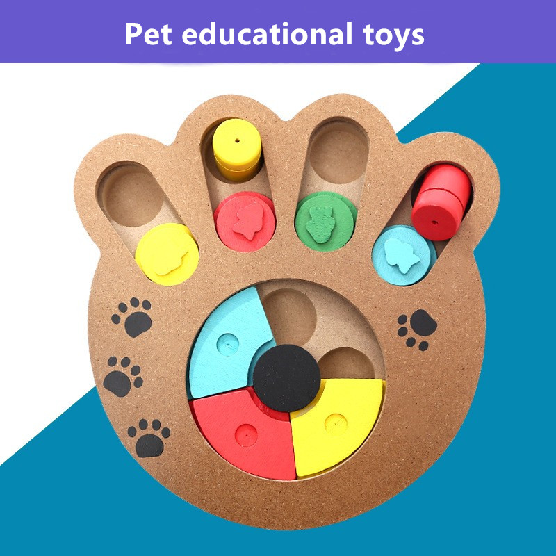 Wooden Dog Puzzle Toys Interactive Toy Customized Color