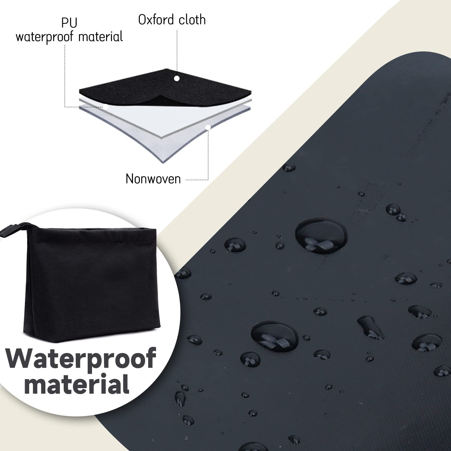 Large Waterproof Travel Toiletry Bag Portable Makeup Organizer, Water-resistant Travel Shaving Bag