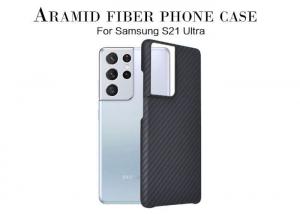 China Lightweight Samsung S21 Ultra Aramid Case Black Color Carbon Fiber Case on sale