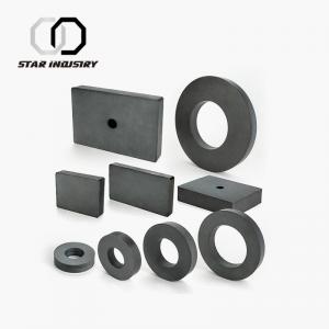Quality Y30BH Fe2O3 SrO Ferrite ring Speaker Magnet Parts for sale , Block Magnets Mechanical Equipment for sale