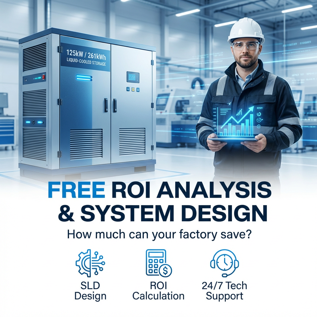 125kW 261kWh Liquid Cooling BESS Energy Storage System for Oil & Gas Hybrid Microgrid