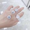 Buy cheap Custom CZ Eternity Band 925 Sterling Silver Rings Zircon Nailed Shape 16.6g from wholesalers
