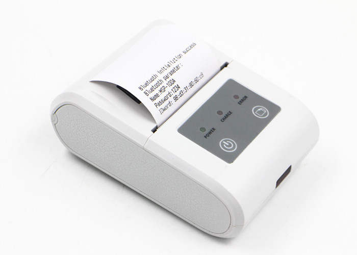 Black And White Handheld Thermal Printer , Portable Receipt Printer Performance