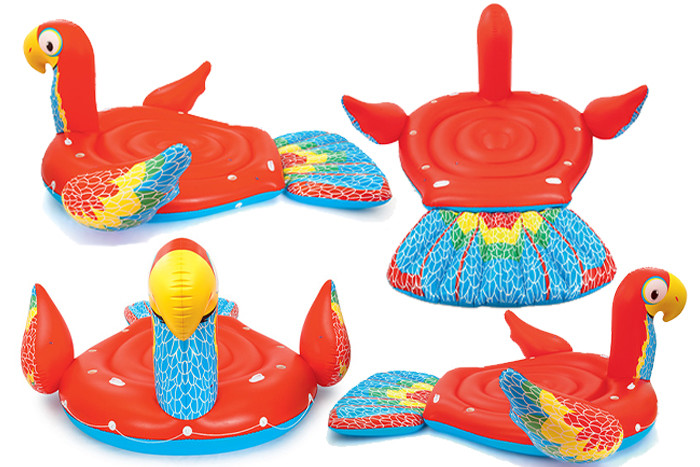 Giant 6 Person Inflatable Parrot Pool Float 4.8m Long X 4m Wide X 2m High Swiming Toy