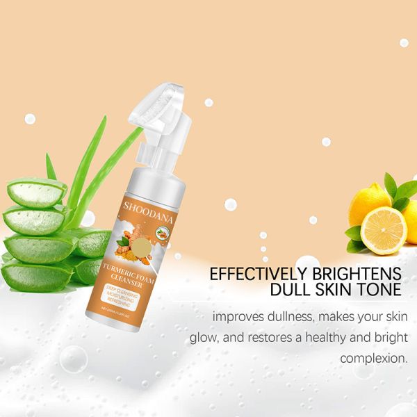 Private Label Whitening Organic Deep Cleansing Moisturizing Refreshing Lemon Aloe Vera Turmeric Cream Cleanser