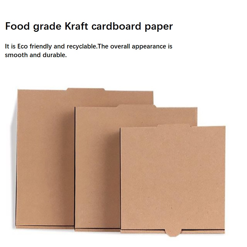 Custom Printing Slice 16 Inch Pizza Boxes With Window Fried Chicken Kraft Corrugated Carton