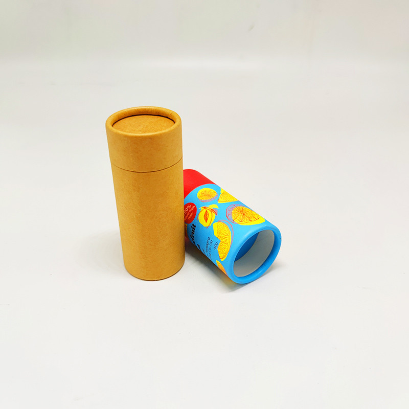 Push Up Brown Kraft Lip Balm Paper Tube Deodorant Stick Packaging Cylider