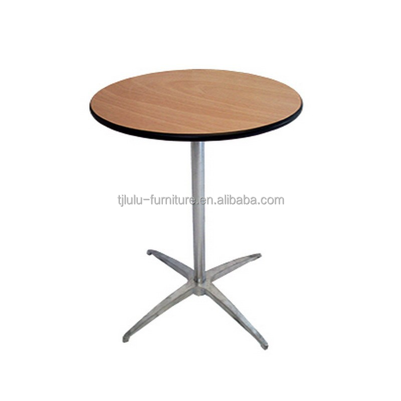 High Wood Tables Cocktail Bar Dining Folding Table with Solid Wood Finish Nitrolacquer