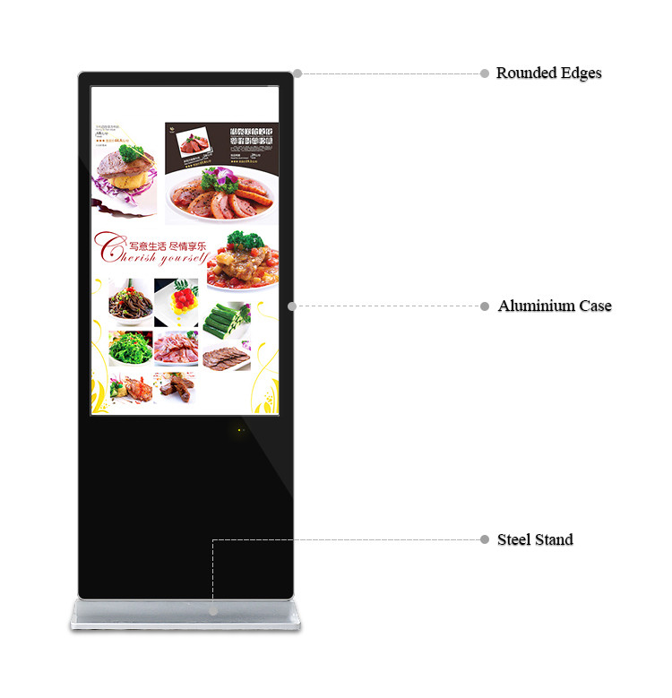 55 Inch Touch Screen Wifi Digital Signage IPhone Style Android 7.1 Advertising Kiosk