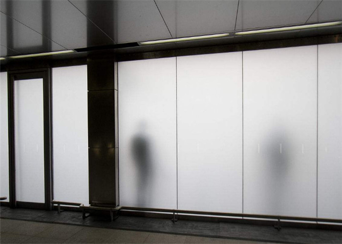 Flat Shape Sandblasted Glass Panels , Plain Frosted Glass For Glass Partition