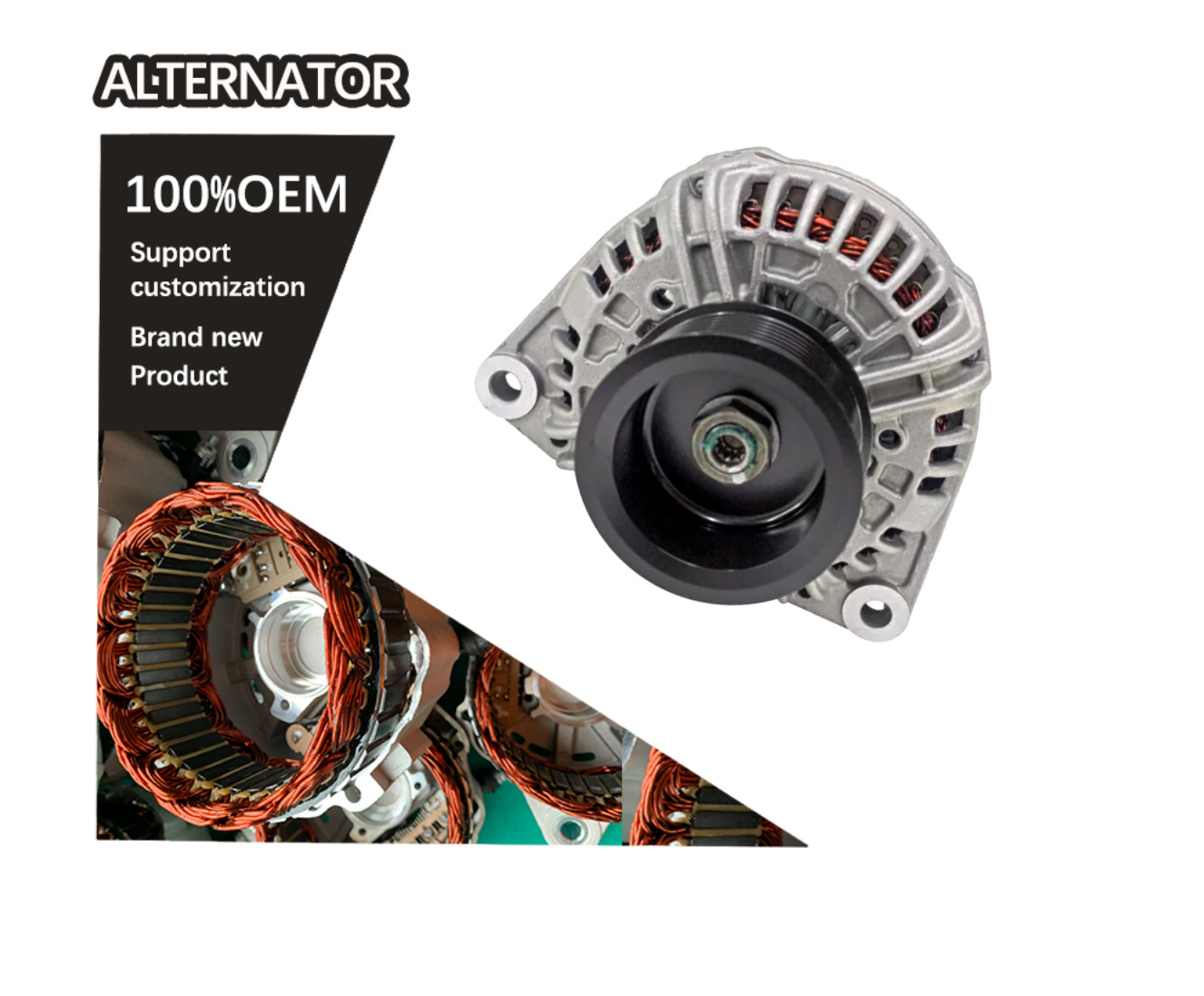 Alternador 12V 200A 0124615057, 0124615077. 11.201.794, 11.203.051, 11.203.065, 11.203.373, 11.203.424, AL119537,