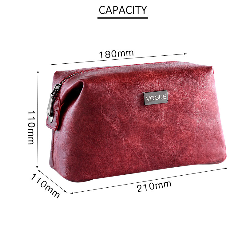 Shaving Bag Toiletry Organizer PU Cosmetic Makeup Bag For Women
