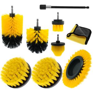 Quality Yellow Effective Cleaning Drill Brush Attachment High Cleaning Power for sale