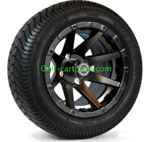 Quality Custom 12 Inch Golf Cart Wheels Tires Ezgo Wheels And Tires Set Of 4 Shiney for sale