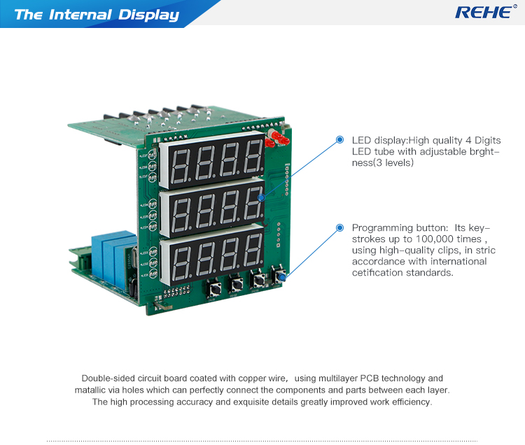 Intelligent Digital Square mini Multi-function monitoring amp volt meter
