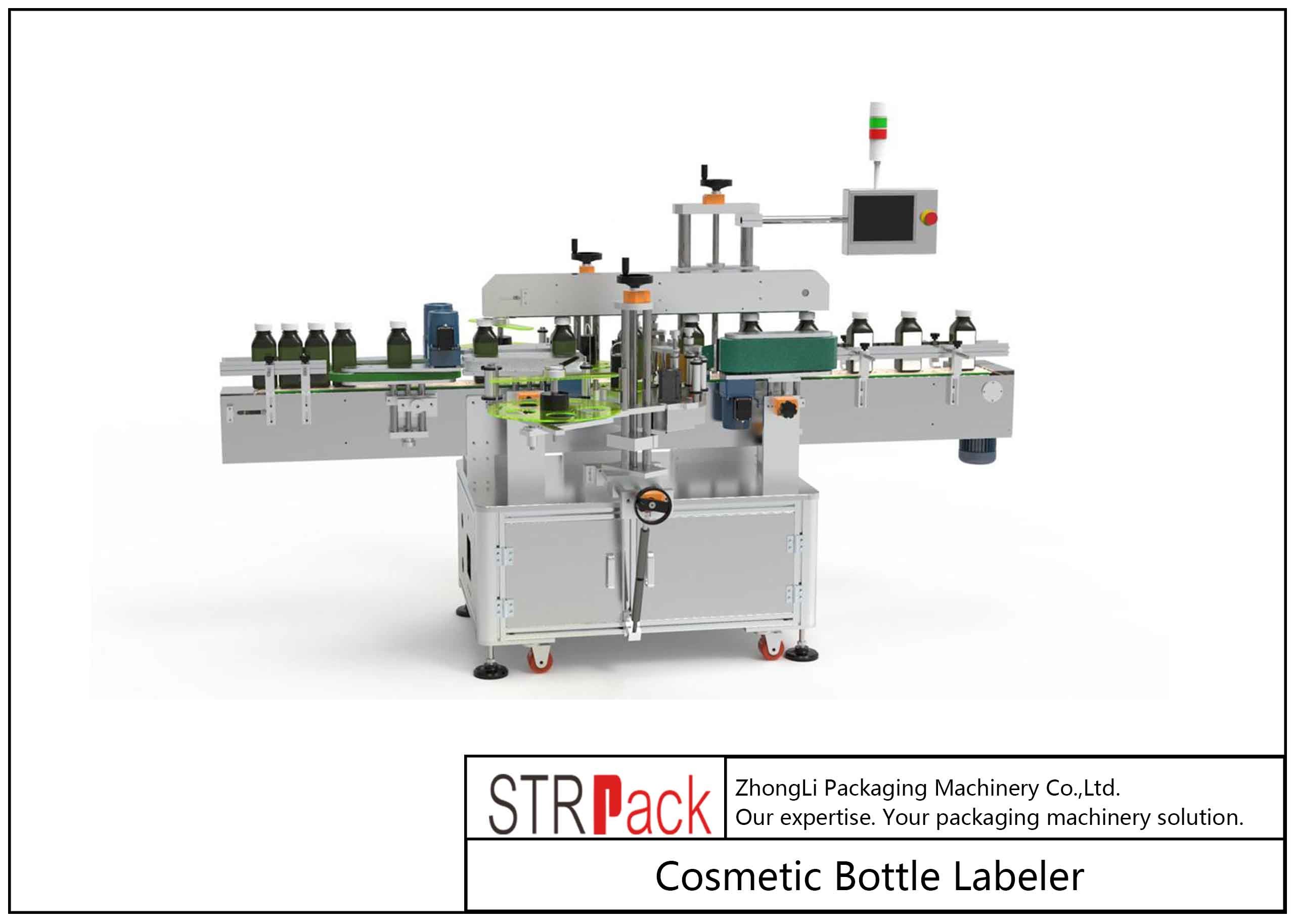 High Precision Double Sides Juice Bottle Labeling Machine With Advanced Technology