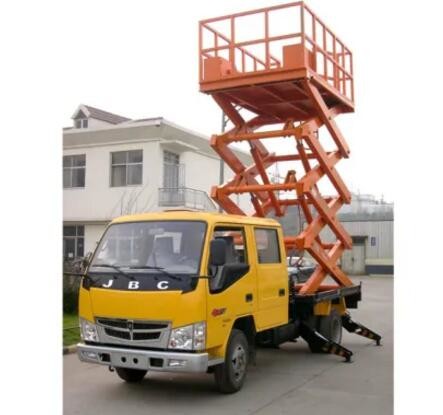 12m 300kg Movable Electric Truck Mounted Scissor Lift with Extension Platform for Work Shop
