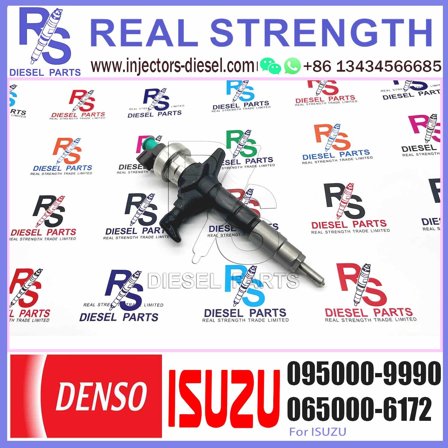 New diesel fuel injector truck engine spare parts 095000-9990 for ISUZU 4JJ1 injector diesel