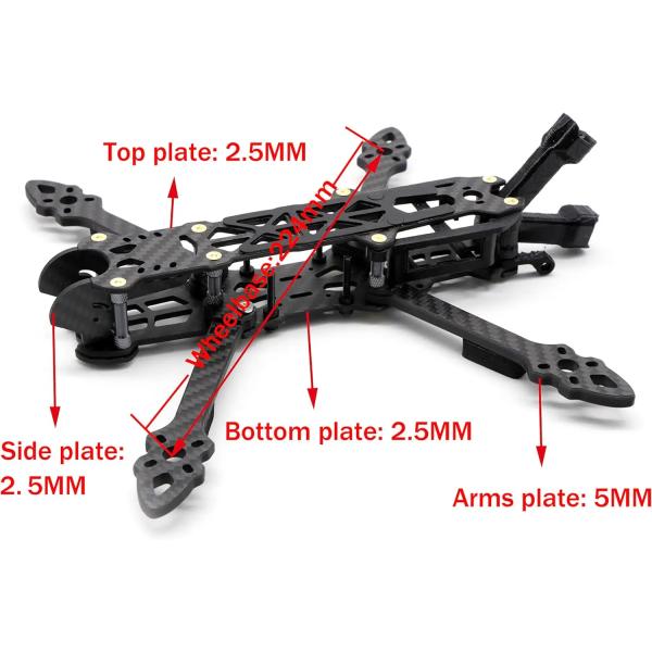 Stack Icm42688p F722 FPV Drone Accessories 30.5x30.5mm 2-6S Brushless Motors 15-20km Range Blheli S 60A 4in1 ESC Arm Flight