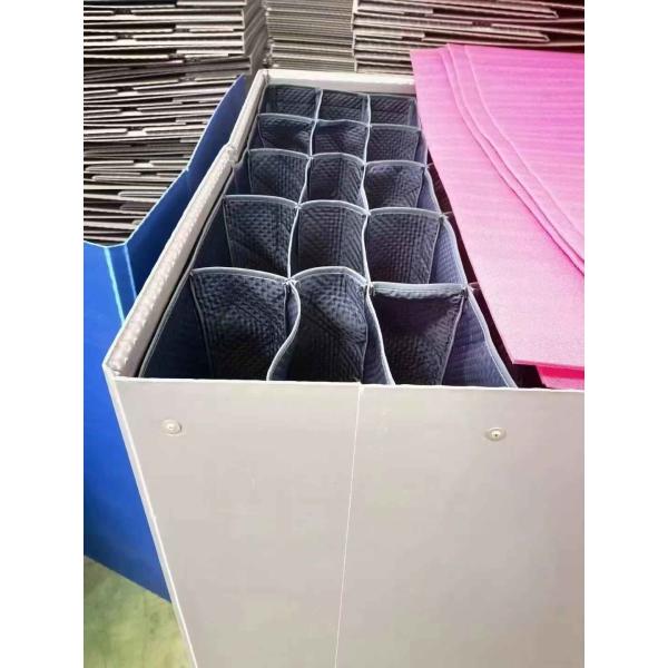 Snap Closure Plastic Divider Bins Lightweight PP Corrugated Sheet Box Durable