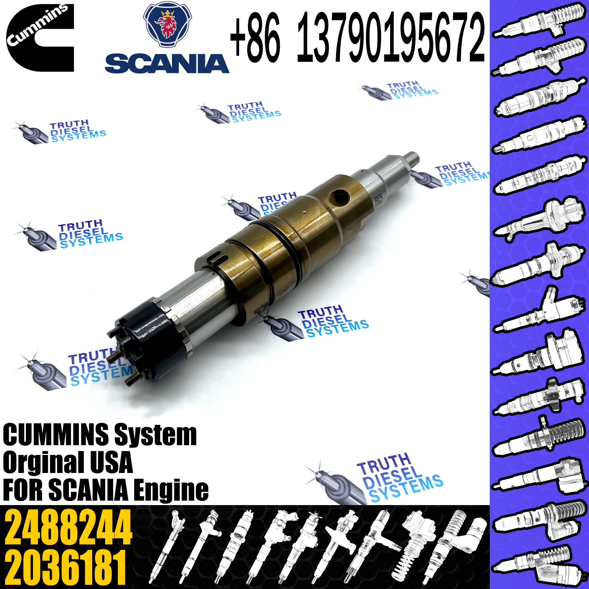 Diesel Engine RDC13A DC16A Fuel Injector 2232307 574423 2057401 2086663 2488244