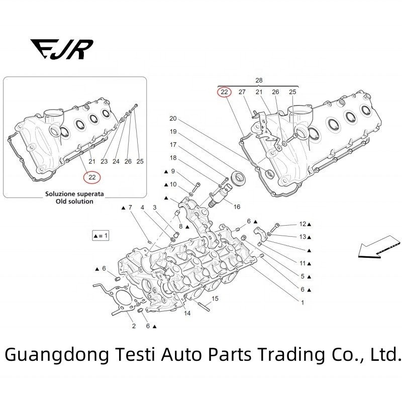 Car Engine Head Cover Gasket For GranCabrio GranTurismo Quattroporte Replace/Repair