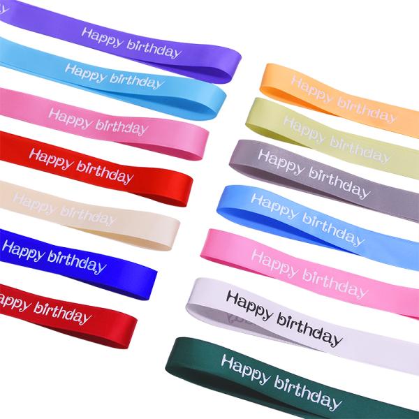 Wholesale Custom Printed Silk Ribbon Satin Ribbon Tape Grosgrain Ribbon With Logo