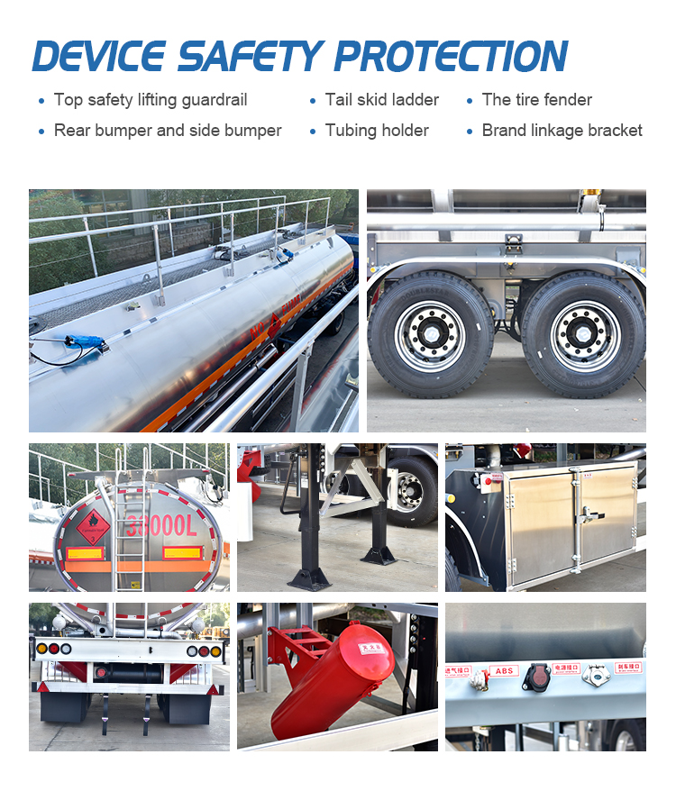 33000L 38000L Semi Tanker Trailer Gasoline Oil Transport Tanker 2 Axle 3 Axle Truck Trailer
