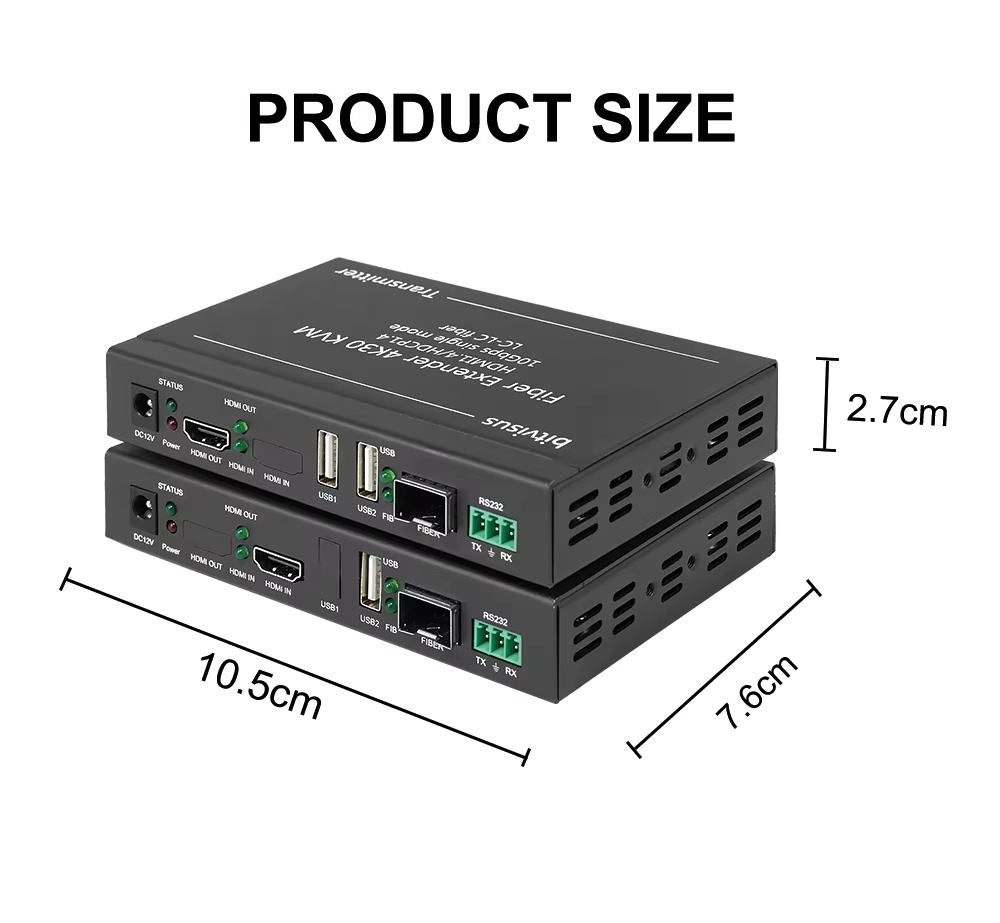 4K30 HDMI Fiber Optic Extender 10KM Zero Latency Fibre Extender Command and Control Center KVM Over Fiber Extender