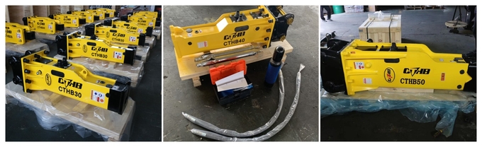 Mini Excavator Rock Hammer Yakai CTHB20 Top Type Hydraulic Breaker for 1.2-3Ton Excavator 3