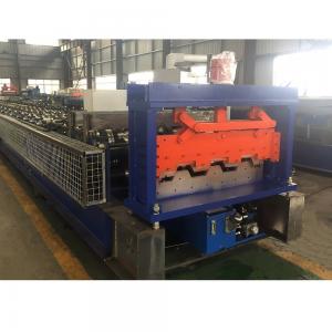 Quality 1.2mm Floor Deck Sheet Roll Forming Machine PLC Collaborating Plates 11 * 2kw for sale