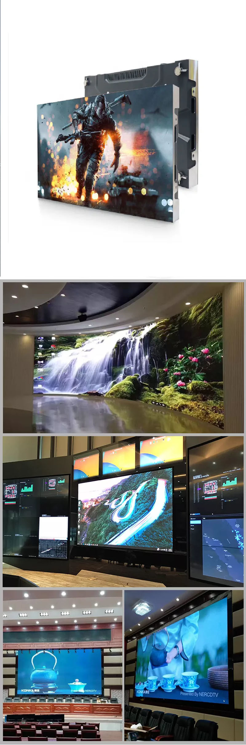Company Meeting Led Video Wall , 3840HZ Church Display Screens