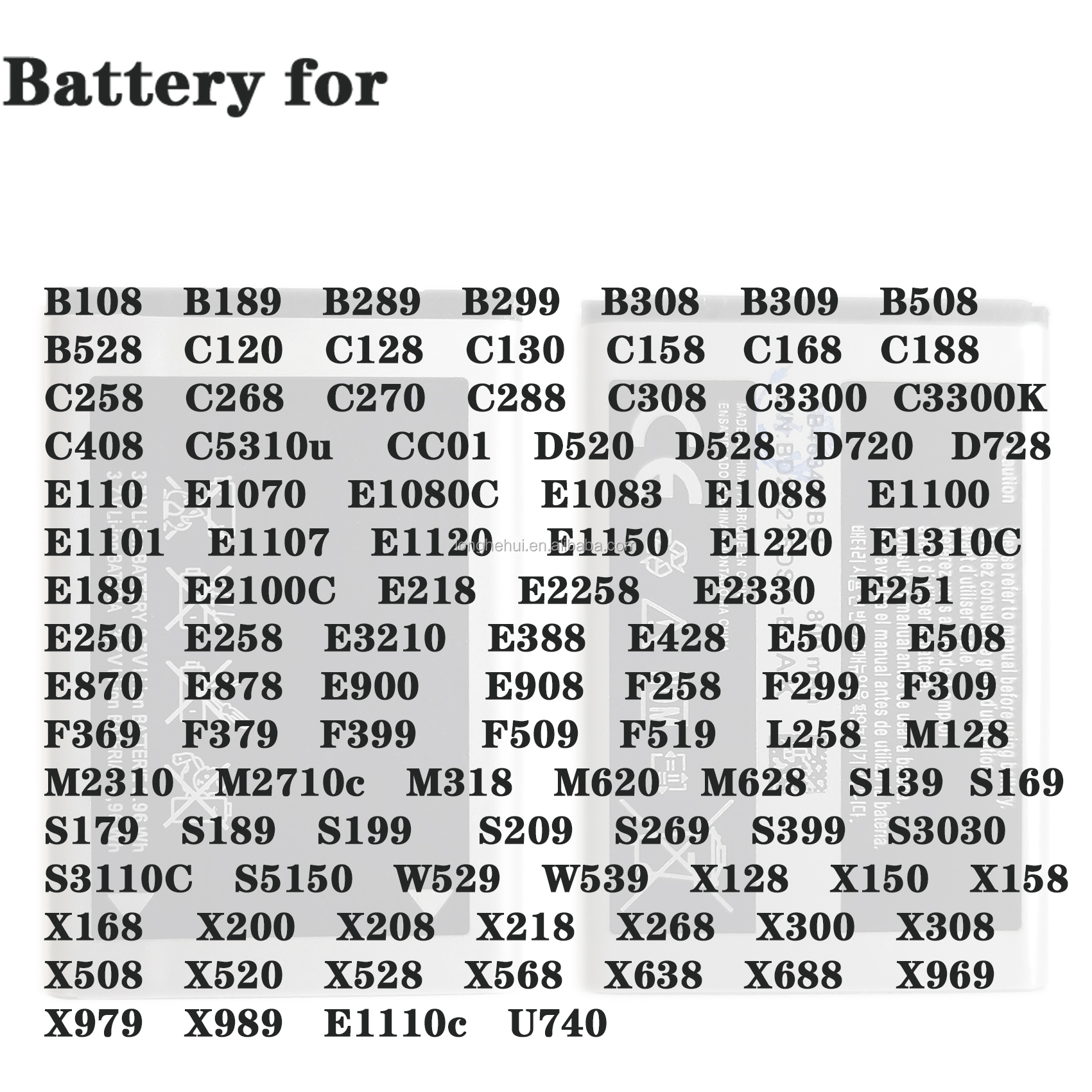 RECHARGABLE 800mAh AB466346BU X208 E1200 Lithim Battery for Samsung B310 Mobile Phone