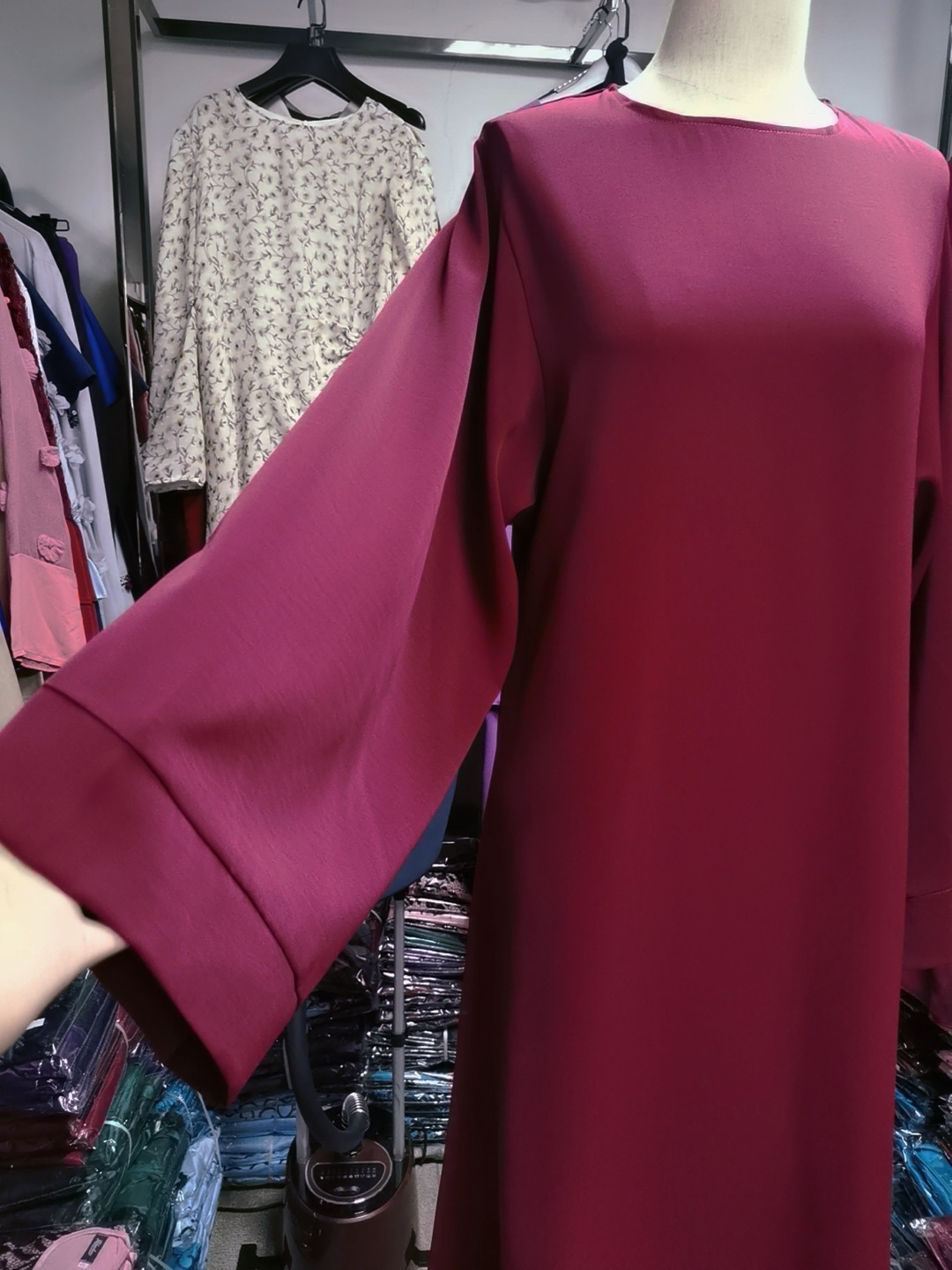 Women Clothes Middle East Abaya Muslim Solid Color Plus Size Muslim Long Dress