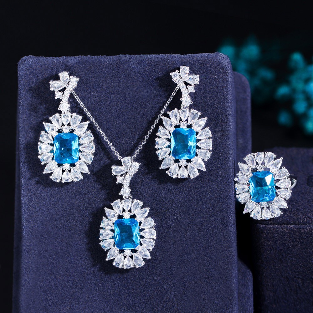 Fashion Women Wedding Necklaces Sets Vintage Collar Rhinestone Crystal Choker Necklaces & Pendants Jewelry Set