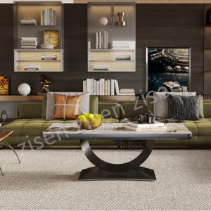China Insert Ceramic Marble Fusion Coffee Table on sale
