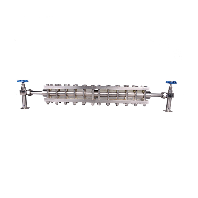 Reflex Flat Type Glass Level Gauge With RC1/4 Female Thread Heating Steam Cube Connector