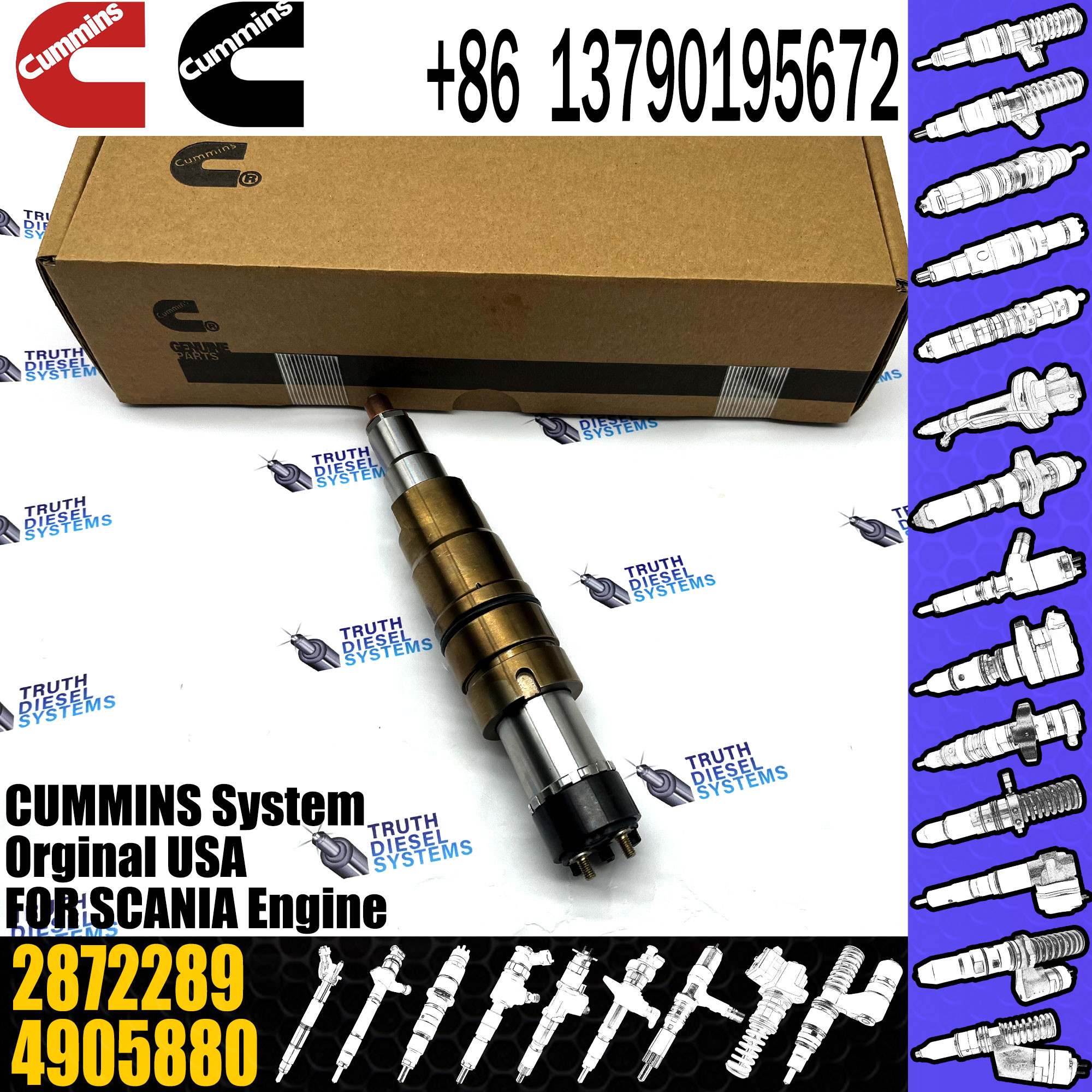 Fuel Diesel Injectors Nozzle 2897320 2872289 2030519 1948565 2872544 4384363 5579419 for Cummins