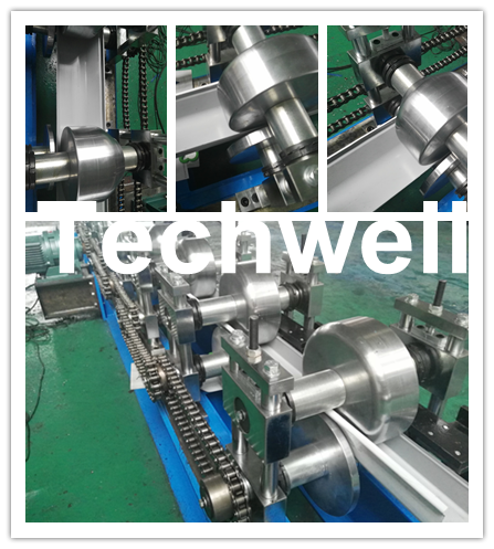 U Shaped Seamless Gutter Machine , Gutter Roll Forming Machine For Making Steel Rainwater Gutter