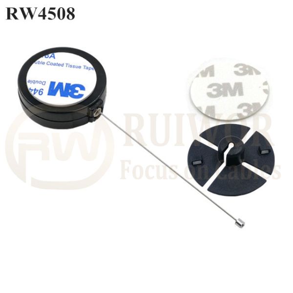 RW4508 Round Display Pull Box Plus Dia 38mm Circular Sticky Flexible ABS Plate
