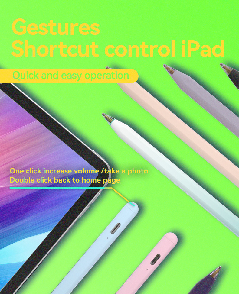 Colorful Smart Stylus Pen For IPad With Magnetic Wireless Charging