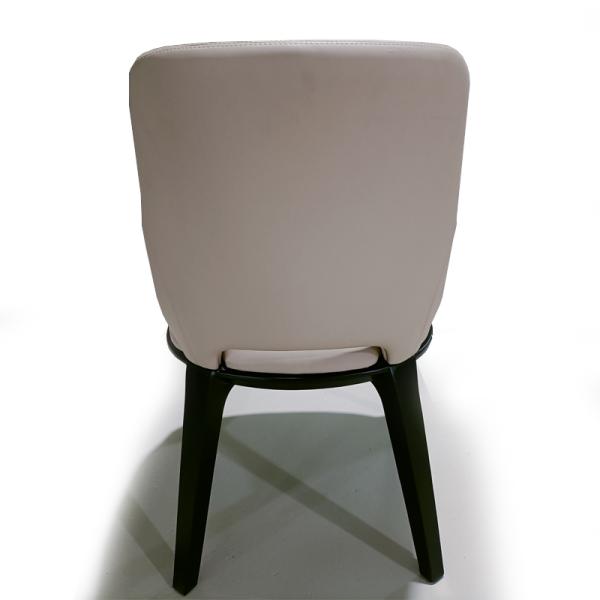 Simple Design Italian Dining Chair , Ash wood White Pu Leather Dining Chairs
