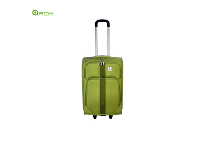 1680D Imitation Nylon Trolley Case Soft Sided Luggage with Two Front Pockets