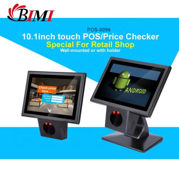 Supermarket Shop 10.1inch Touch Screen Checker with Built-in Barcode Scanner and 16G SSD
