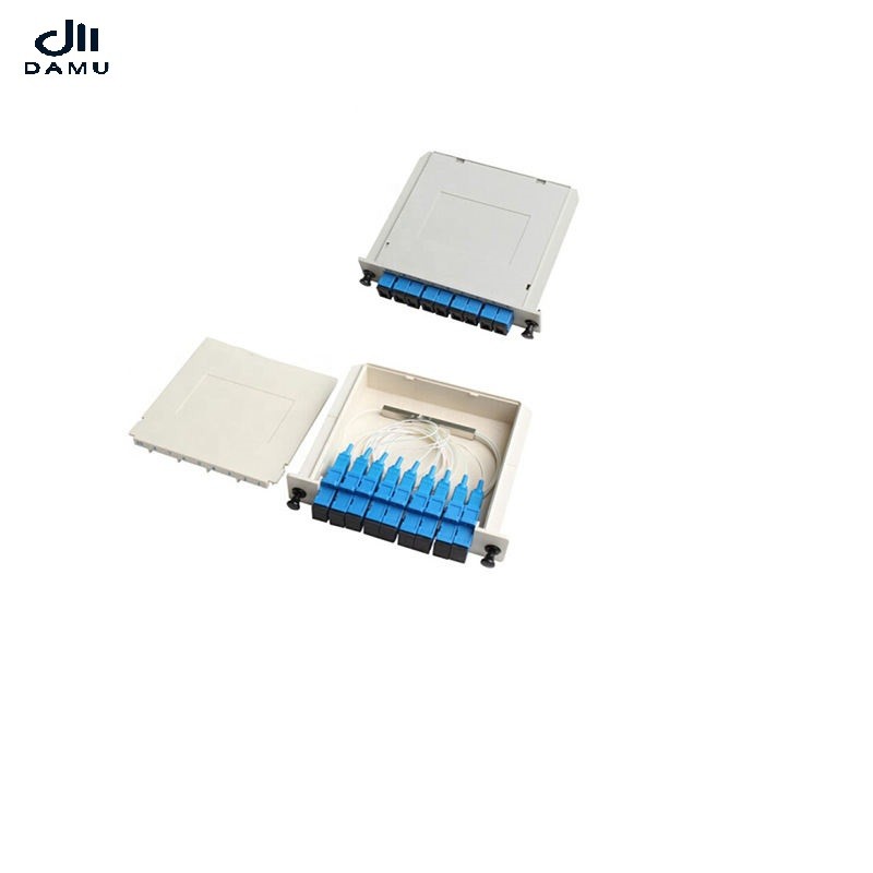 SCUPC Optic Fiber Splitter 1X8 , Cassette Card Insertion Optical PLC Splitter