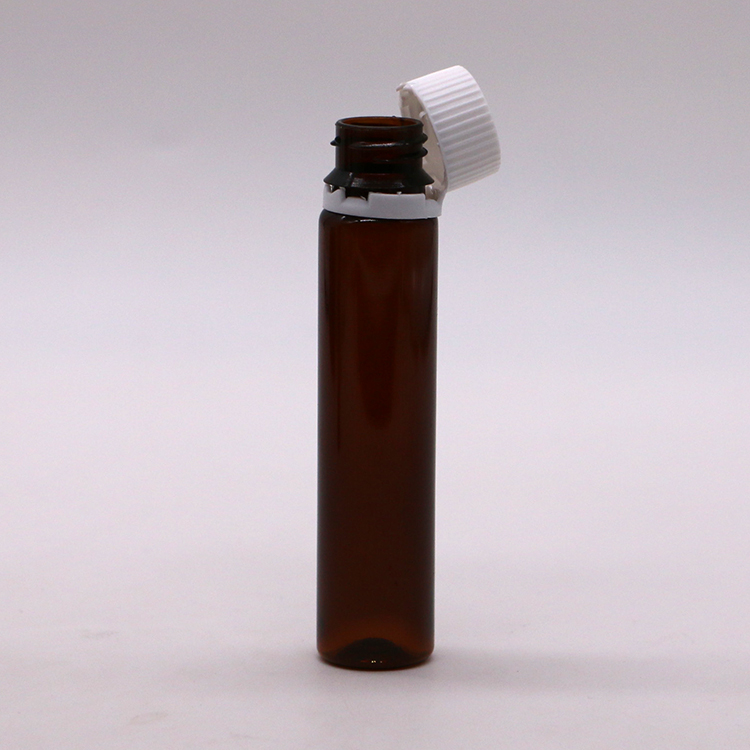 20ML/20CC Slim Smooth Amber Plastic Oral Liquid Bottle with Tamper Proof Cap For in Liquid Medicine