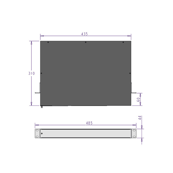 12 / 24 fiber Rack Mount Optical Patch Panel Swing Type