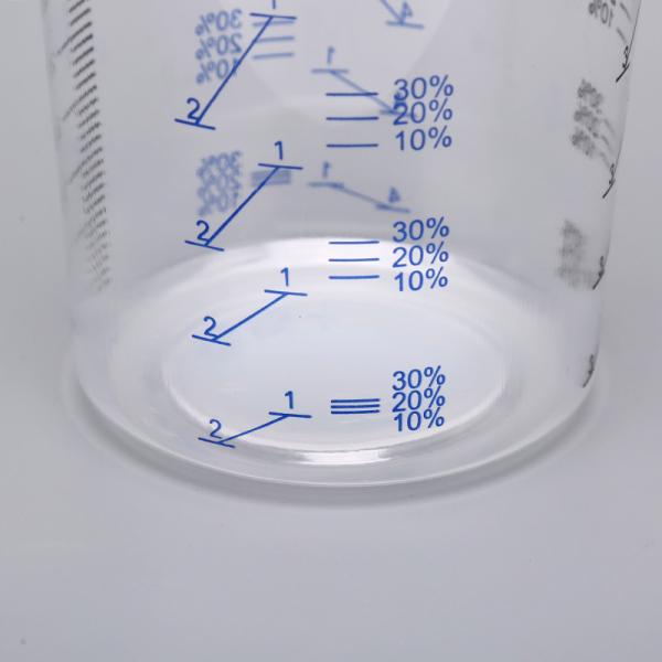600ml Disposable Mixing cup Auto Plastic Single Use plastic pots measuring printed cup calibrated-up cup