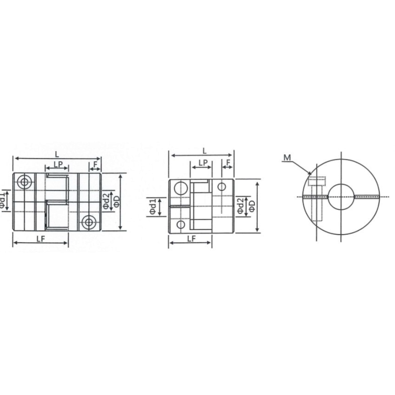 GFC14x22 Flexible Jaw Shaft Coupling